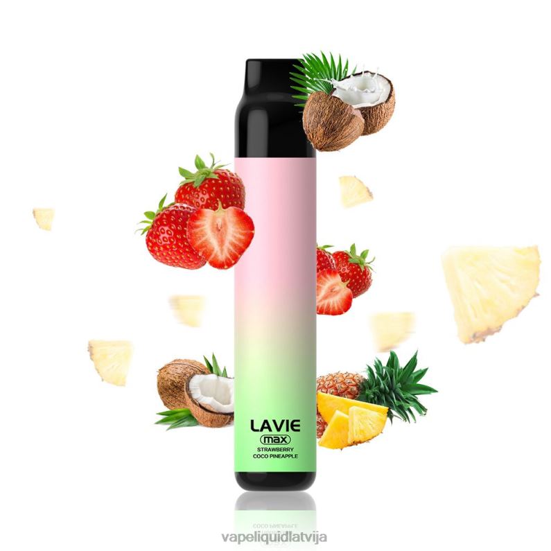 Vape Shop Riga - zemeņu kokos ābols FT4BL283 LAVIE BAR 5000 uzpūtienu - maks