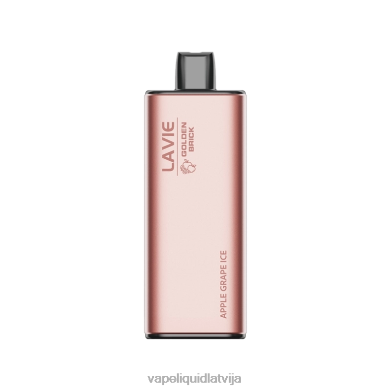 Vape Šķidrumi - ābolu vīnogu ledus FT4BL52 LAVIE GOLDEN BRICK 10000 uzpūtienu