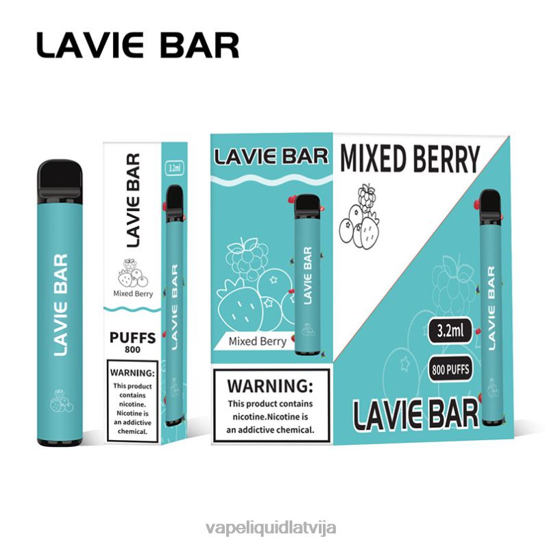 Vape Šķidrumi - jauktas ogas FT4BL316 LAVIE BAR 800 uzpūtienus
