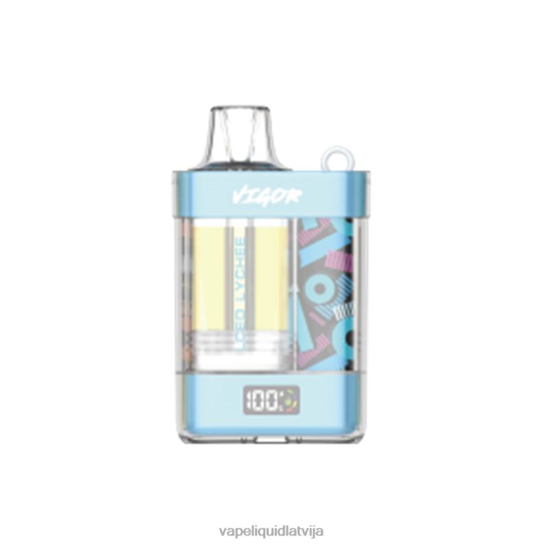 Vape Šķidrumi - ledus ličī FT4BL4 LAVIE VIGOR 15000 uzpūtienu