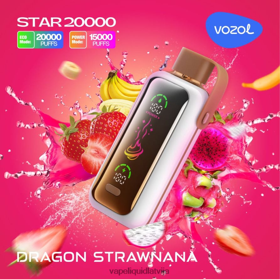 Vape Šķidrumi - pūķa strawnana VOZOL STAR 20 000 P664068