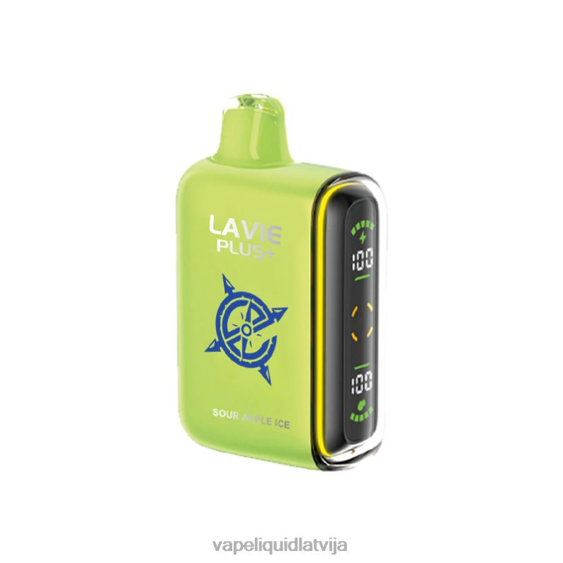 Vape Šķidrumi - skābo ābolu ledus FT4BL100 LAVIE PLUS 15000 uzpūtienu