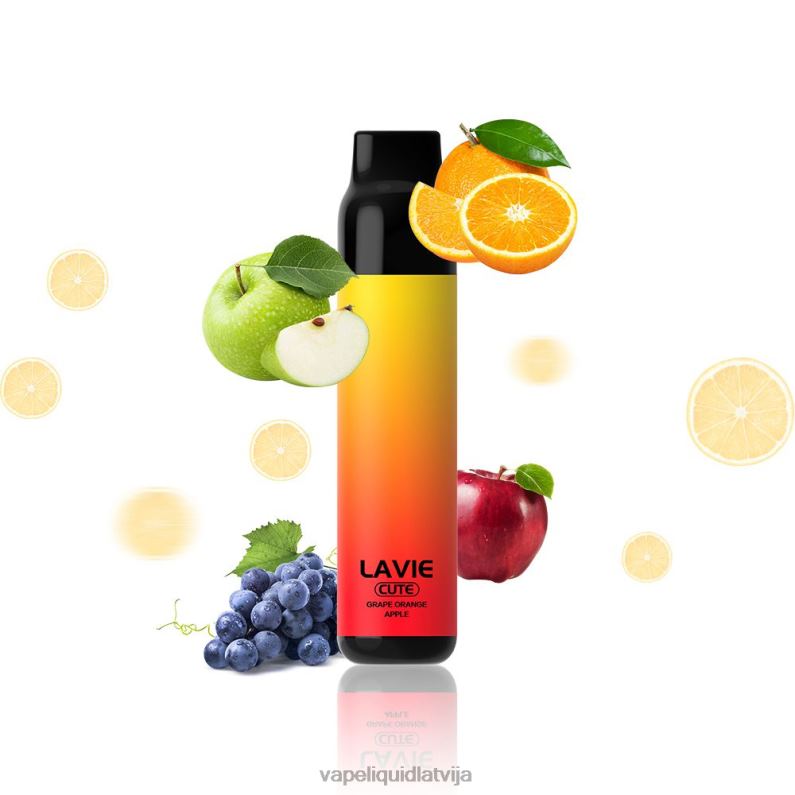 Vape Šķidrumi - vīnogu apelsīnu ābols FT4BL288 LAVIE BAR 3000 uzpūtienu