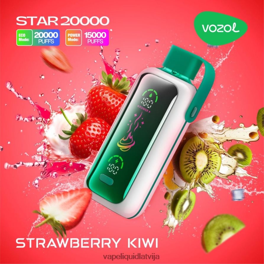 Vape Šķidrumi - zemeņu kivi VOZOL STAR 20 000 P6640620