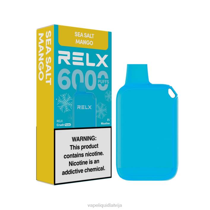 Vape Latvija - RELX Crush Pocket 6000 ledus jūras sāls mango ZX0813