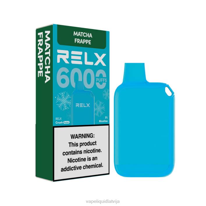 Vape Latvija - RELX Crush Pocket 6000 ledus matcha frappe ZX0817