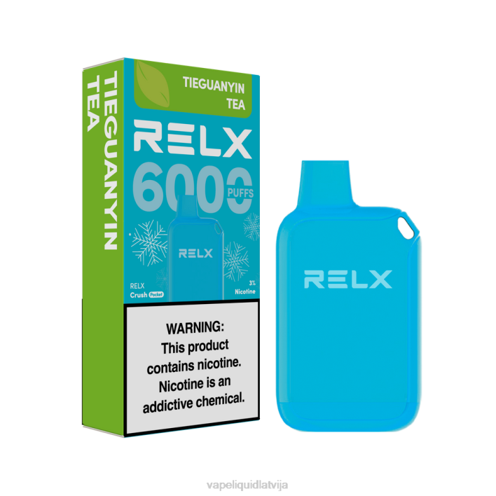 Vape Liquid - RELX Crush Pocket 6000 ledus tieguanyin tēja ZX0822