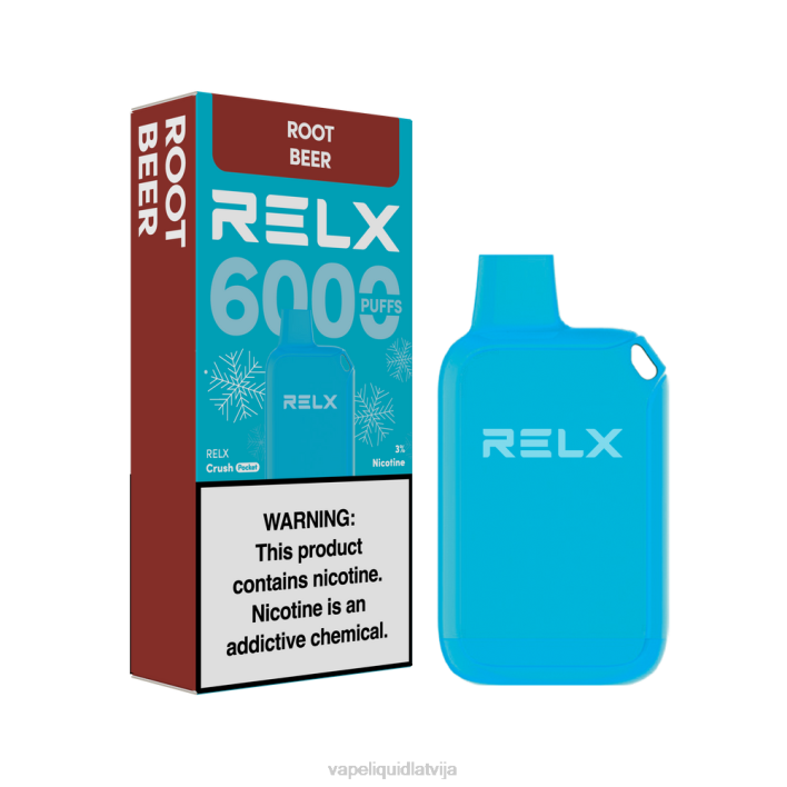 Vape Šķidrumi - RELX Crush Pocket 6000 ledus sakņu alus ZX0820