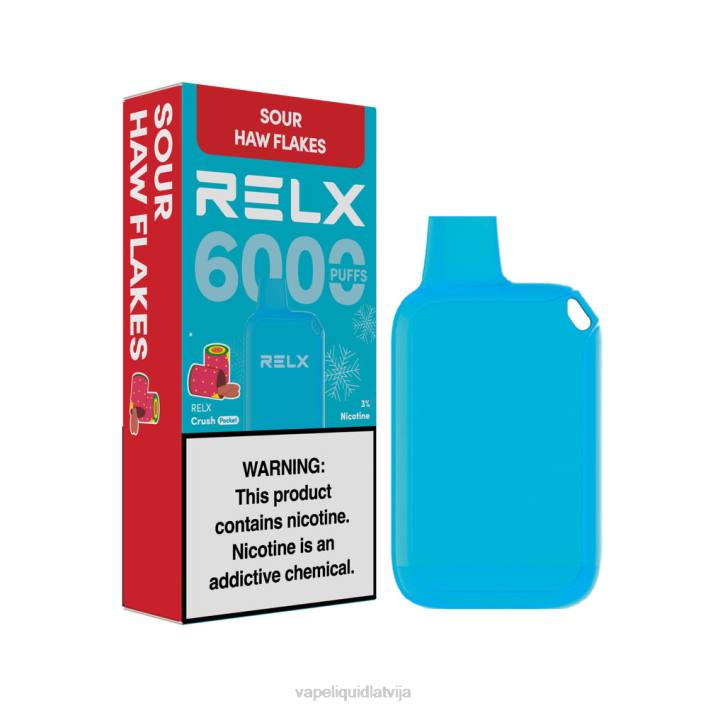 Vape Šķidrumi - RELX Crush Pocket 6000 ledus skābās vanagu pārslas ZX0816