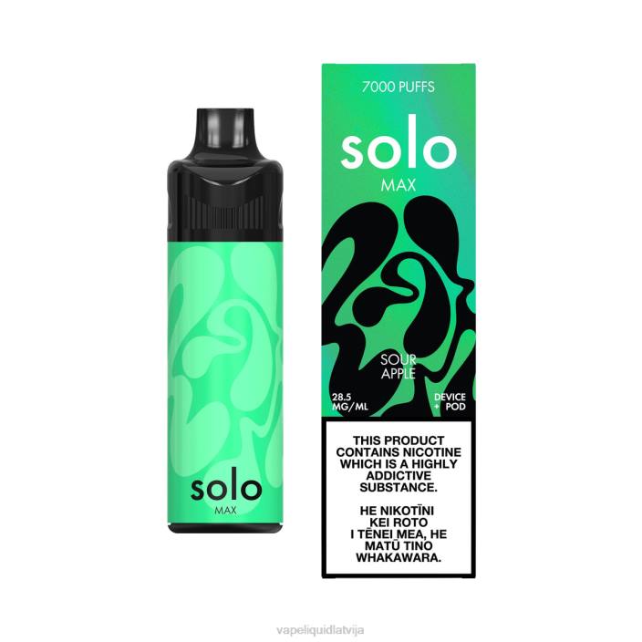 Vape Liquid - Solo MAX pod komplekts FRLR70 skābs ābols