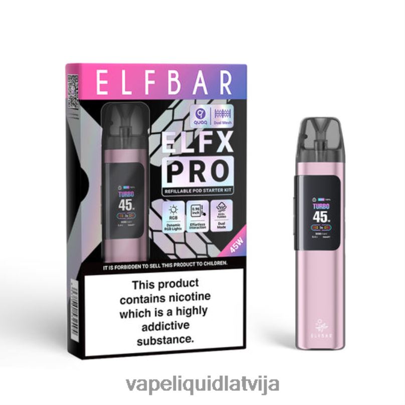 rozā V00644 ELFBAR ELFX Pro Atveriet pāksts